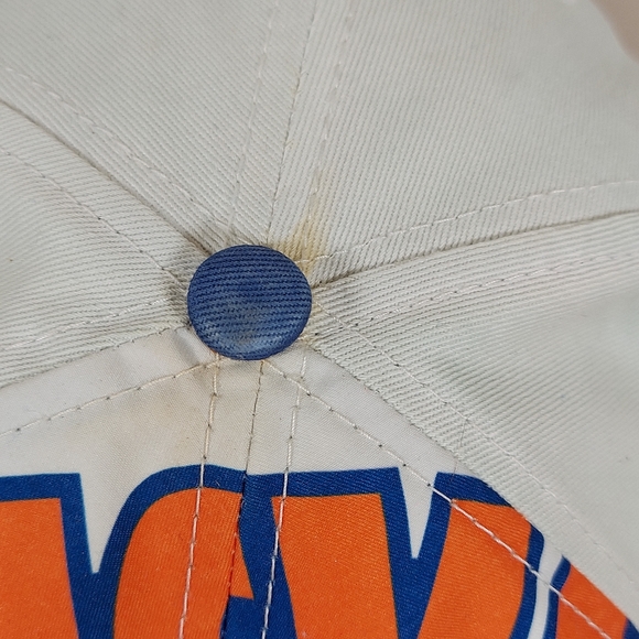 Vtg New York Knicks AJD Snapback Hat 90's Rare Large Logo Throwback Blue Tint - Picture 5 of 10